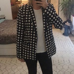 Navy & black check banana republic blazer